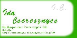ida cseresznyes business card